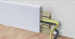 floor skirting board Rico Concept 80 White height 80 mm depth mm