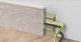 floor skirting board Rico Concept 80 Oak Latte height 80 mm depth mm