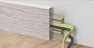 floor skirting board Rico Concept 80 Ash Nord height 80 mm depth mm