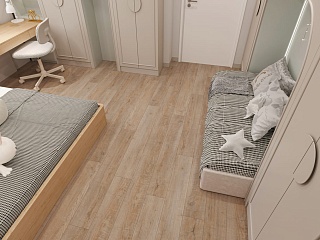 quartz vinyl tile Oak Amber laminate