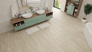 quartz vinyl tile Sequoia Grey laminate