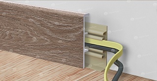 floor skirting board Rico Concept 80 Oak canyon cream height 80 mm depth mm