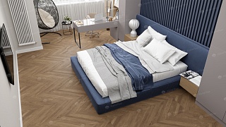 quartz vinyl tile FRENCH HERRINGBONE laminate