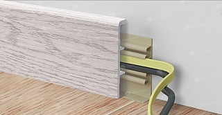 floor skirting board Rico Concept 80 Ash Arctic height 80 mm depth mm