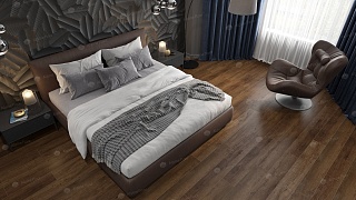 tile SPC laminate Oak chocolate ABA